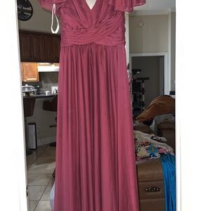 Elegant Pink Evening Gown